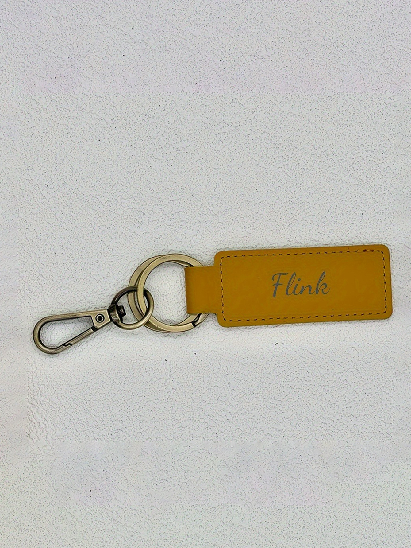 Custom Name Imitation Leather Keychain Personalized Vintage PU Leather Keychain